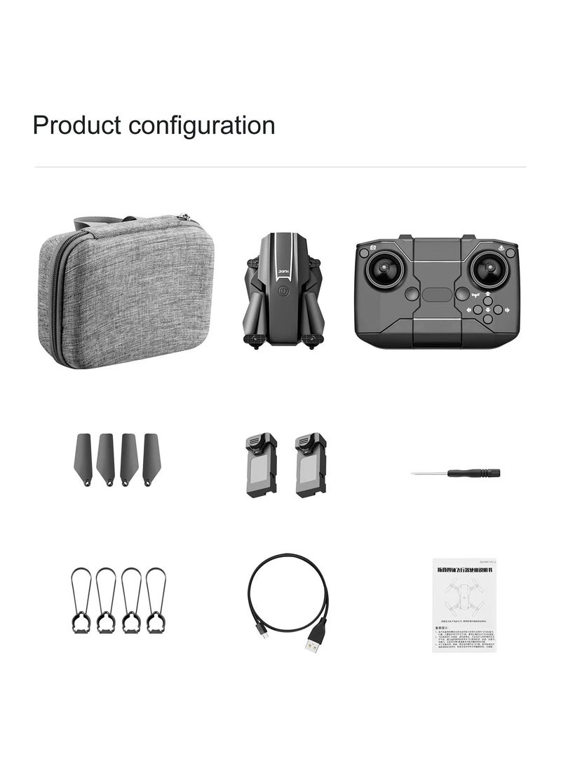 null - Goo lRC S65 Mini Drone with Camera for Adults 4K UHD Dual Camera FPV Drone Foldable RC Quadcopter with 3D Flips Trajectory Flight Gesture Photo Video Headless Mode Bag and 2 Batteries Black - Image 1
