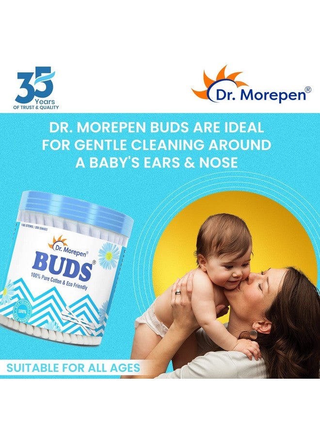 Dr. Morepen DR. MOREPEN COTTON BUDS 100 Pieces Ear Q-tips (100% Pure) - Image 5