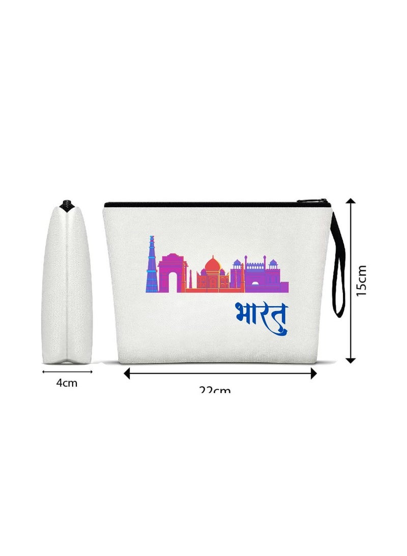 PRINTSHOP4ME India Republic Day Cosmetic Bag-Eco-Friendly Reusable Makeup Organizer-Perfect For Travel,Daily Use And Survivors-Ideal For Celebrating India Republic Day In Style - Image 2