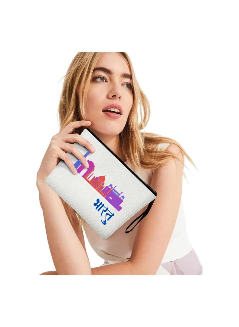 PRINTSHOP4ME India Republic Day Cosmetic Bag-Eco-Friendly Reusable Makeup Organizer-Perfect For Travel,Daily Use And Survivors-Ideal For Celebrating India Republic Day In Style - Image 3