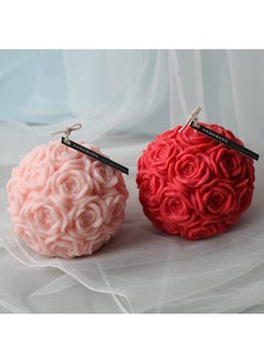 Graffiti Resin Candle Molds Silicone- Large Rose Ball Candle Molds 3D Rose Flowers Silicone Mould Valentine's Day Resin Casting Mold for DIY Candle Making Homemade Soap Polymer Clay Craft Plaster  - Image 5