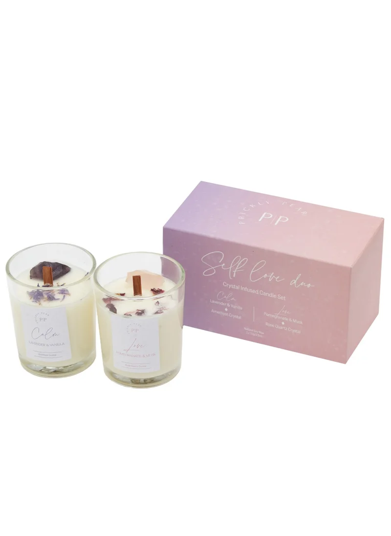 Prickly Pear Self Love Crystal Candle Duo