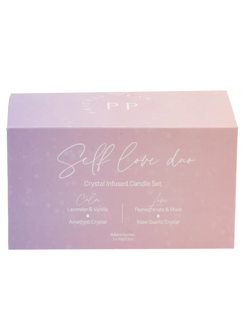 Prickly Pear Self Love Crystal Candle Duo