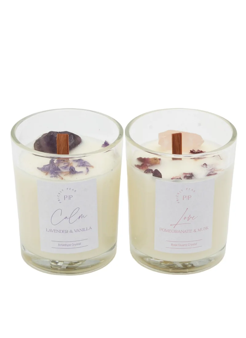 Prickly Pear Self Love Crystal Candle Duo