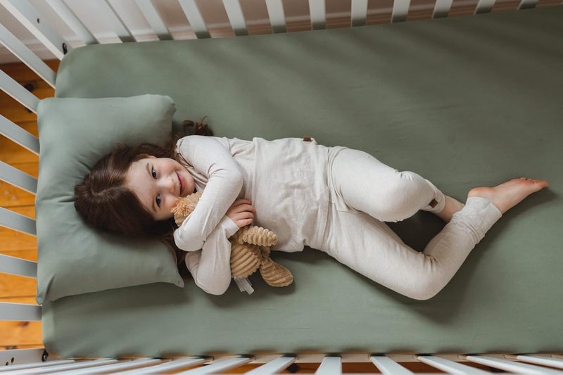 Pobibaby Pobibaby  2 Pack Premium Toddler Solid Pillowcase  Ultra Soft Jersey Knit  Crib Pillow Kids Pillow Travel Pillow Case Cover Sage Green - Image 2