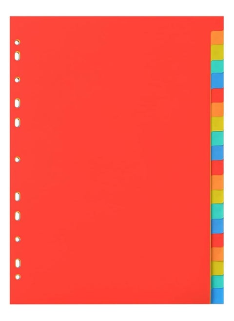 20-Pack A4 Plastic File Dividers for Folder Organization, Multicolored