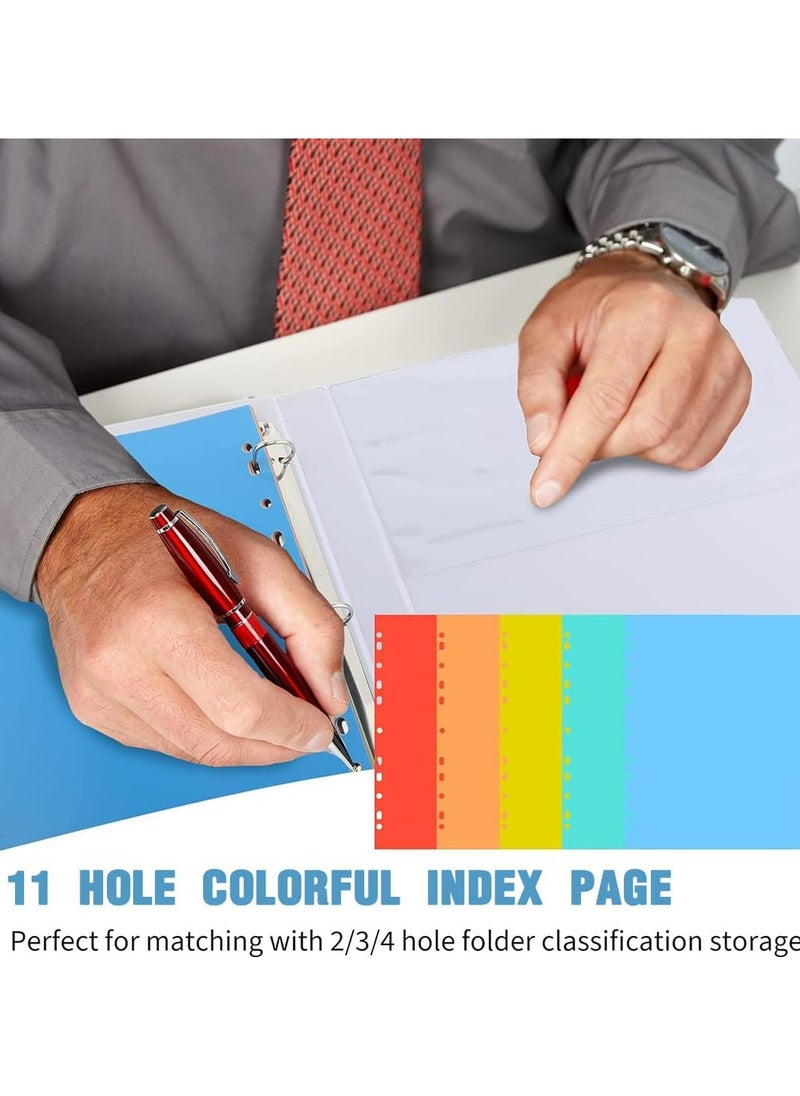 Oasisgalore 20-Pack A4 Plastic File Dividers for Folder Organization, Multicolored  - Image 3