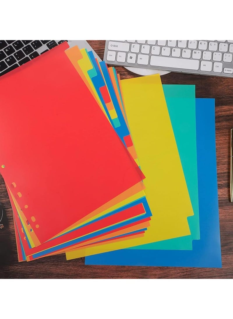 Oasisgalore 20-Pack A4 Plastic File Dividers for Folder Organization, Multicolored  - Image 4