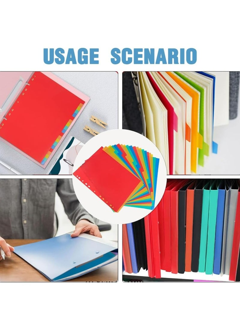 Oasisgalore 20-Pack A4 Plastic File Dividers for Folder Organization, Multicolored  - Image 5