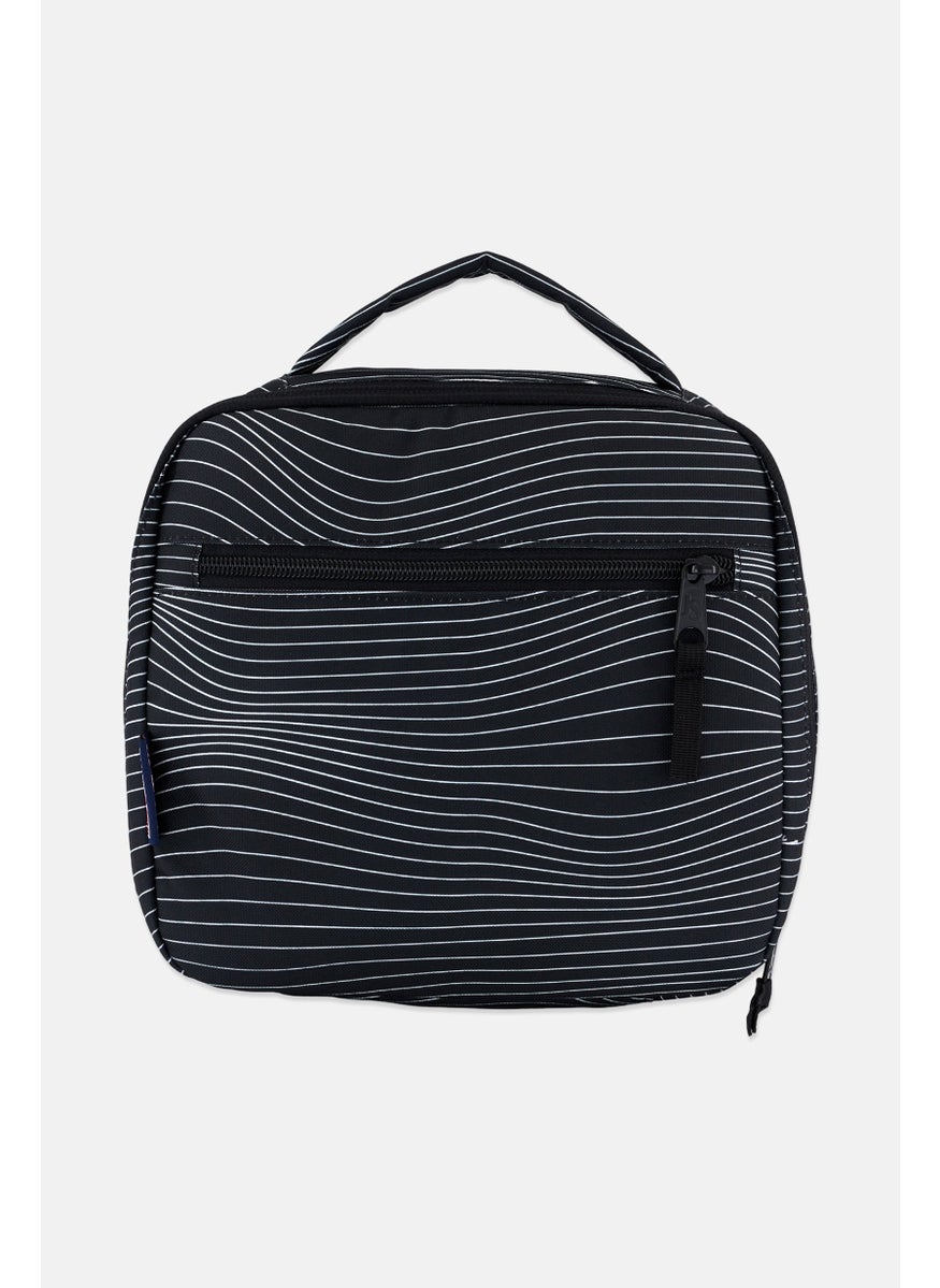 JANSPORT Kids Boy Stripe Lunch Bag 23 H x 24 L x 8 W cm, Black  - Image 1