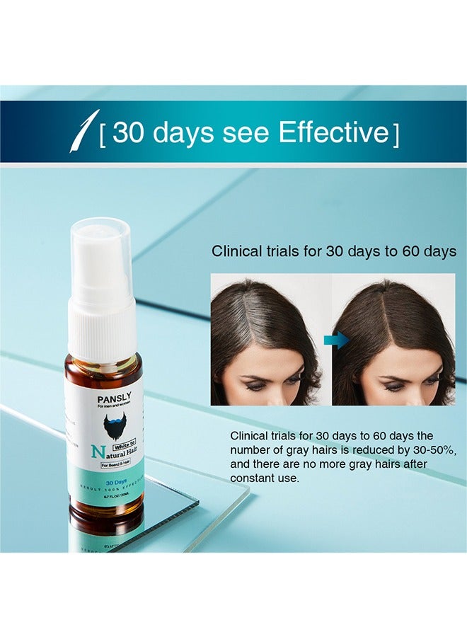 PANSLY Natural Hair White To ,Gray Darkening Beard Spray - Leave-in Conditioner - Works on Sensitive Skin - Gradually Reduces White or Gray hair Infused with Keratine. - Image 5