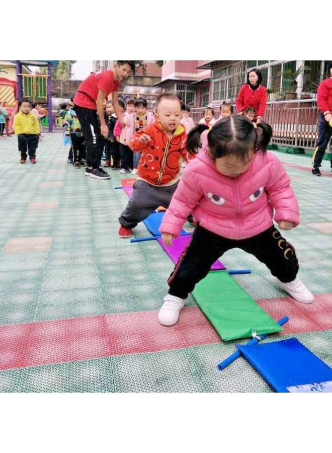 Kindergarten Colorful Sled Board Game Props Children Push Sandbag Competition Body Intelligent Teaching Aids Sensory System Training Equipment-Color:1 Set Of Sleigh Boards (1 Plate + 1 Rod + 1 Sandbag) - Image 3