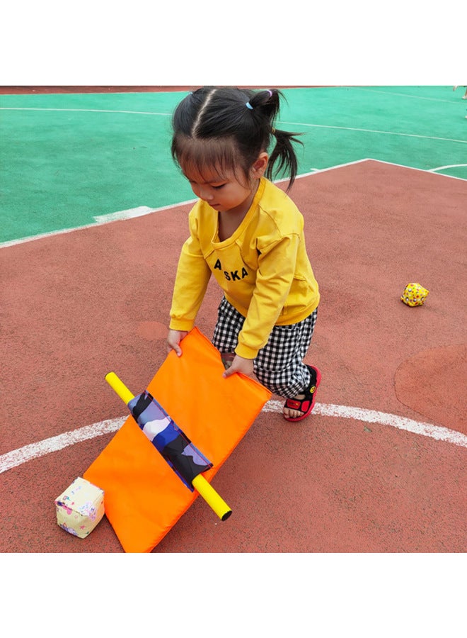 Kindergarten Colorful Sled Board Game Props Children Push Sandbag Competition Body Intelligent Teaching Aids Sensory System Training Equipment-Color:1 Set Of Sleigh Boards (1 Plate + 1 Rod + 1 Sandbag) - Image 5