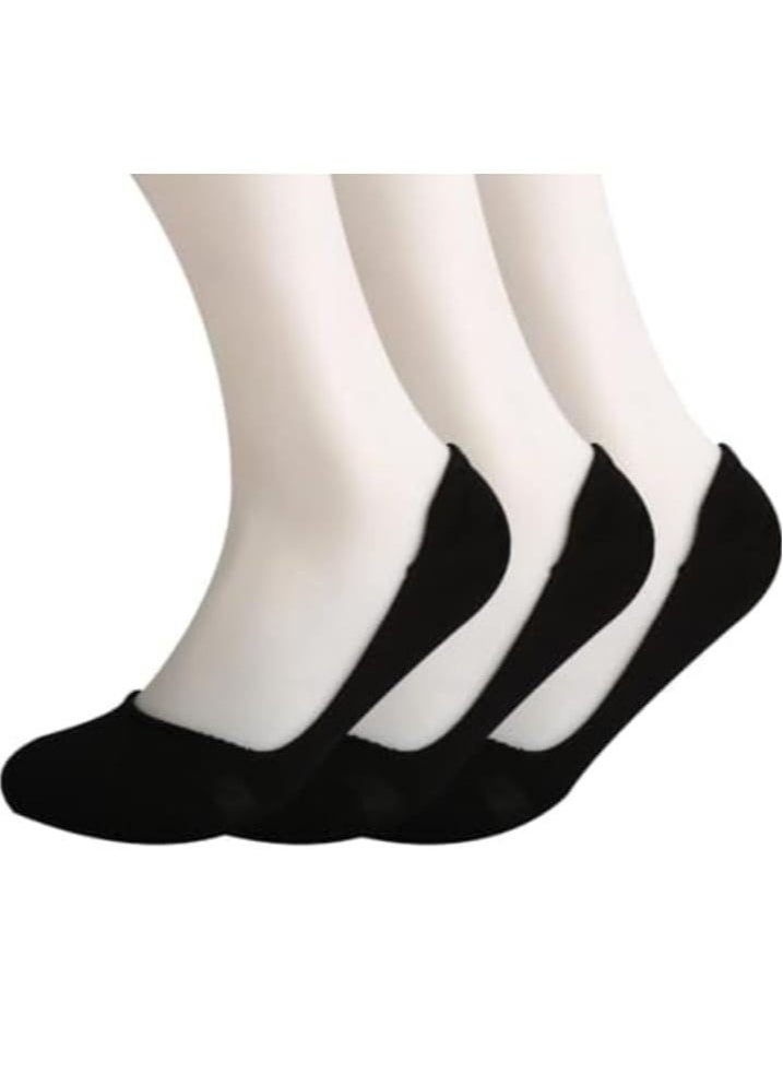 Future Future Socks Invisible With Silicon Stripes for women Pack of 3 size 36-40 Black  - Image 2