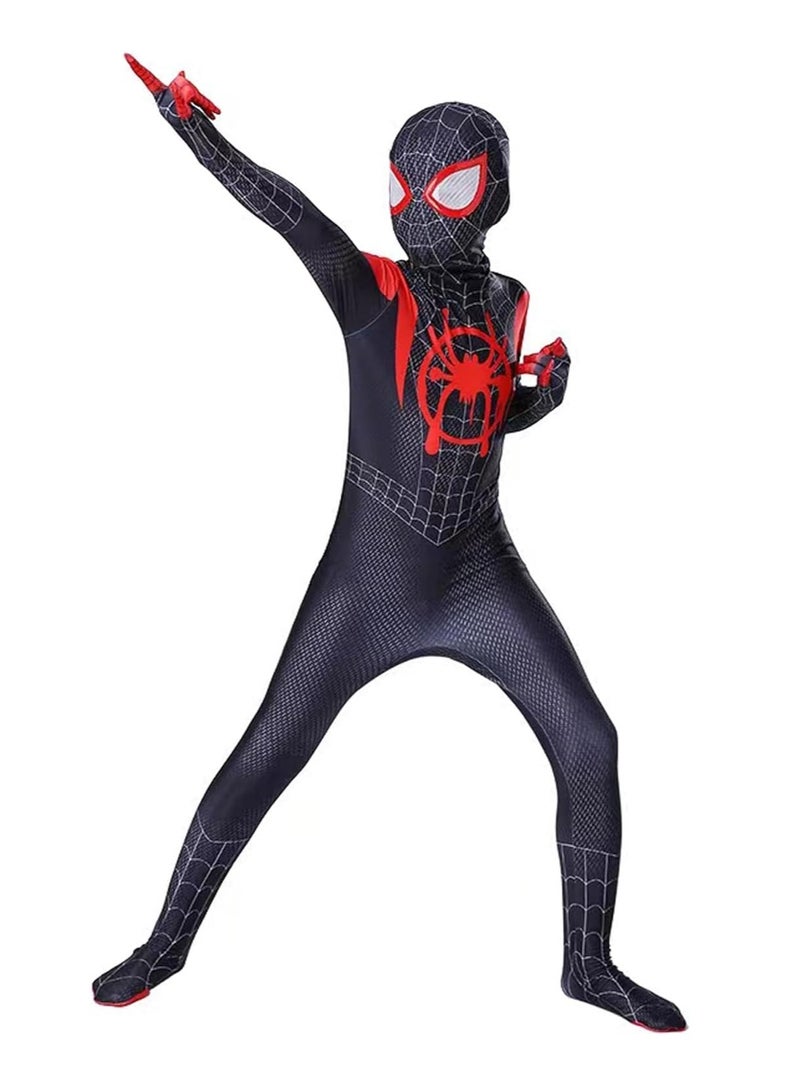 رات سو زي العنكبوت للأولاد لحفلات التمثيل والاحتفالات - زي عنكبوت مع ثوب كامل يغطي الجسم وقناع منفصل. مناسب للأطفال الأبطال بعمر 110 سنة، هدية مثالية لعشاق التمثيل والكوسبلاي. - Image 5