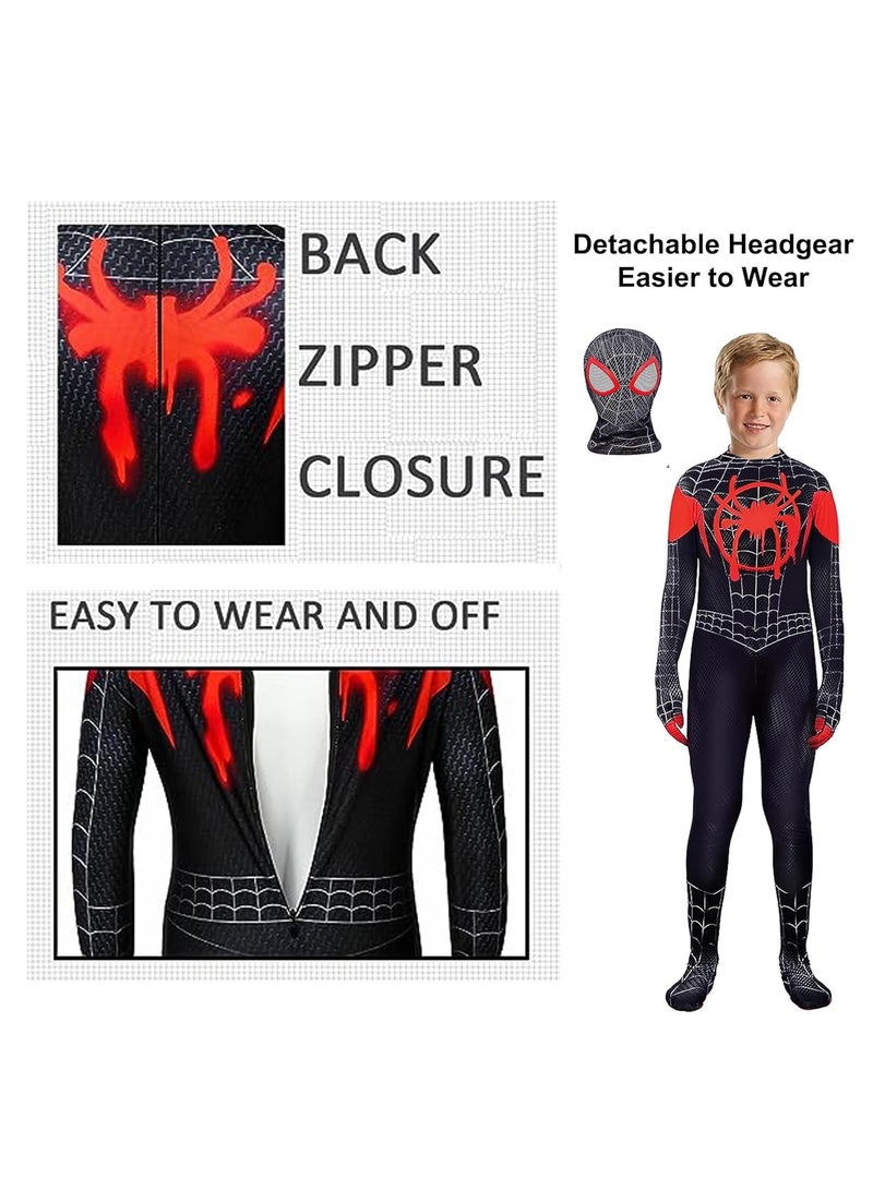 رات سو زي العنكبوت للأولاد لحفلات التمثيل والاحتفالات - زي عنكبوت مع ثوب كامل يغطي الجسم وقناع منفصل. مناسب للأطفال الأبطال بعمر 110 سنة، هدية مثالية لعشاق التمثيل والكوسبلاي. - Image 3