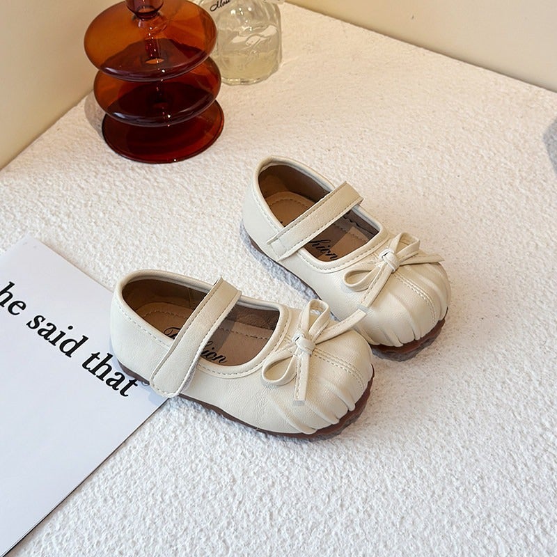 Girls'' Shoes, Leather Shoes, Silver Princess Shoes, Baby Toddler Kindergarten Performance Doll Shoes, Soft-Soled Spring and Autumn Single Shoes - Image 1