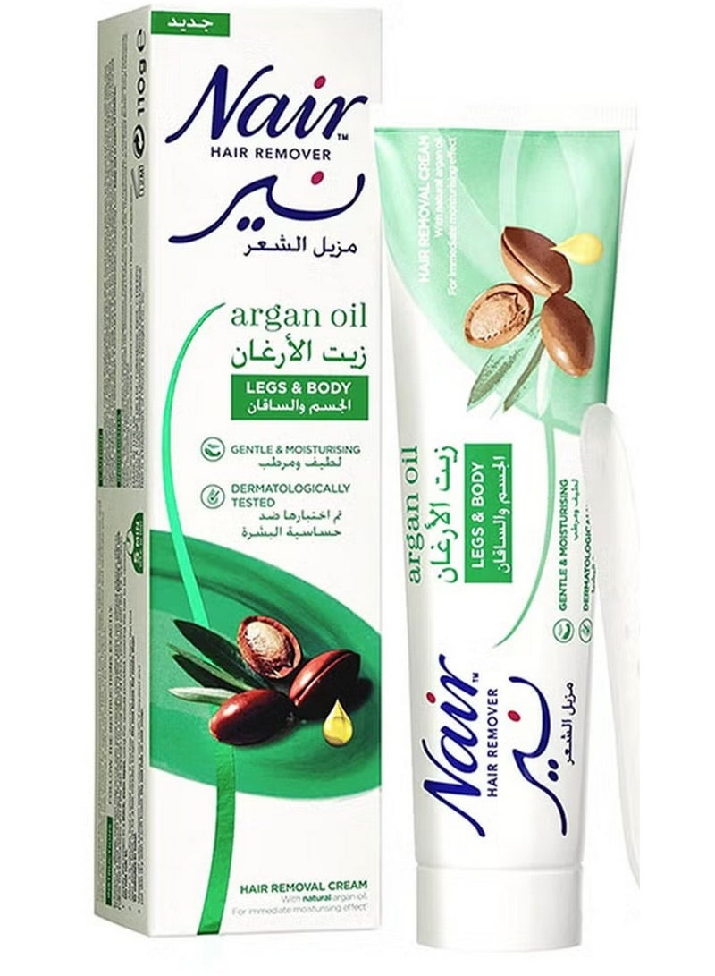 Nair Argan Oil Legs & Body Hair Removing Cream 110 ML - Image 1