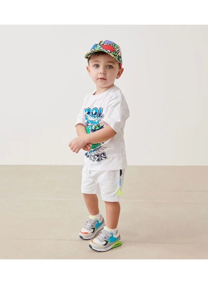 Boys Summer Short Sleeve Shorts Two-piece Set - Image 4