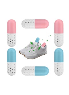 Sneaker Deodorizer Balls Capsules, Shoe Fresheners Reusable Sports Shoe Deodorizing for Sneakers Trainers Lockers Gym Bags Wardrobes Cars, Long Lasting and Easy to Use, Pink & Blue(6 Pack)