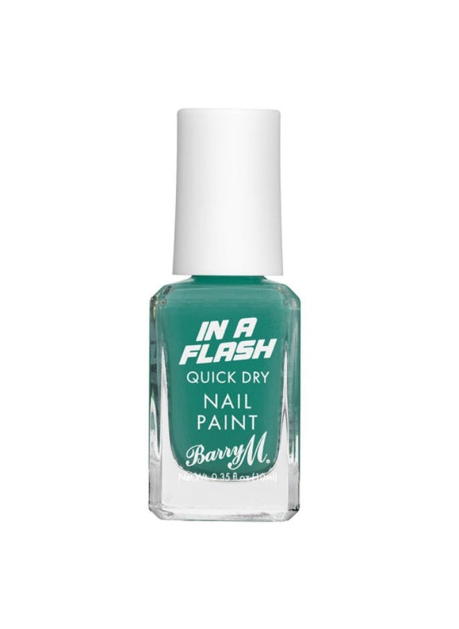 Barry M In A Flash Quick Dry Nail Paint Teal Rush 