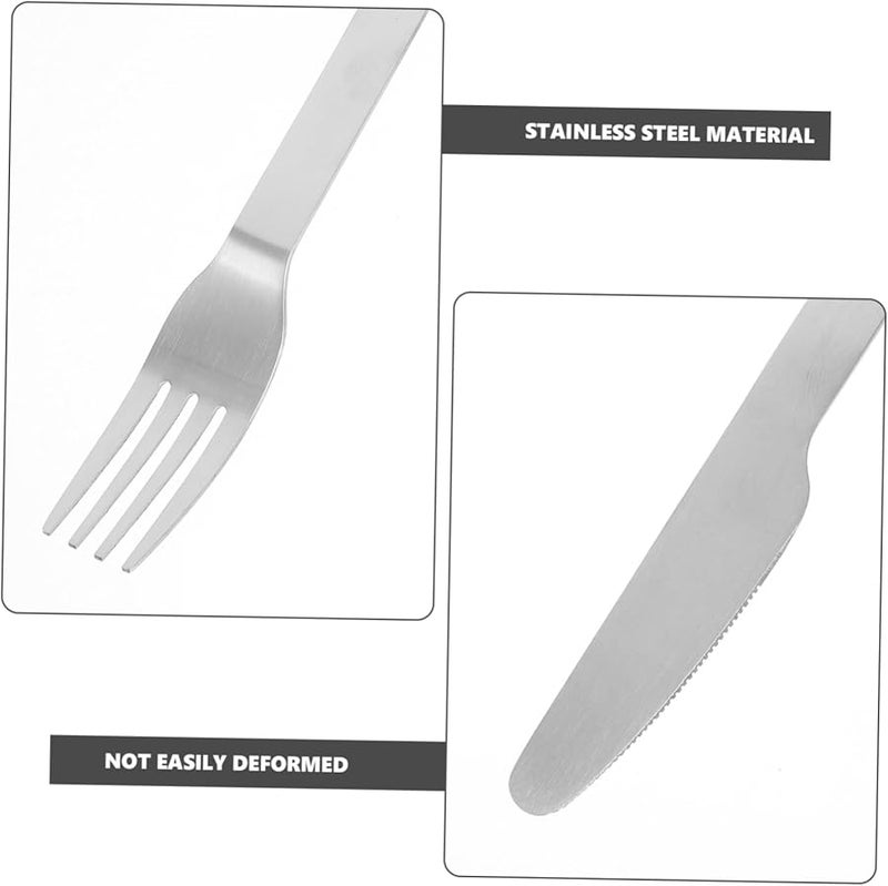 Stainless Steel 5 Piece Heavy Duty Serving Utensils Set Fork Spoon Buffet Cutlery - Image 5