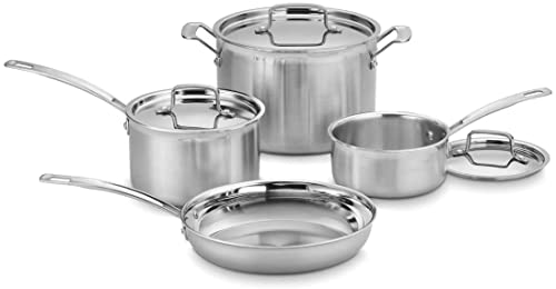 Cuisinart MCP7NP1 Multiclad Pro Triple Ply 7Piece Cookware Set Skillet - Image 1