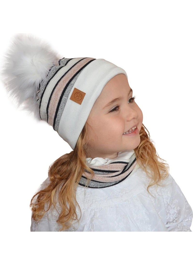 Babygiz Girl Child Ecru Powder Beret Neck Collar 