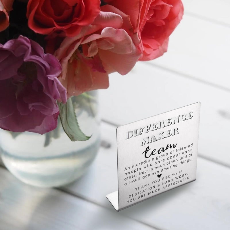 akeke Team Appreciation Gifts for Employees  Team Gifts for Coworkers  Team Thank You Appreciation Gifts for Women Men Employee Coworker Leaving Team Decorative Signs Plaques bke64 - Image 3