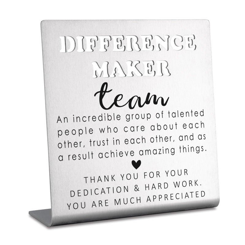 akeke Team Appreciation Gifts for Employees  Team Gifts for Coworkers  Team Thank You Appreciation Gifts for Women Men Employee Coworker Leaving Team Decorative Signs Plaques bke64 - Image 1