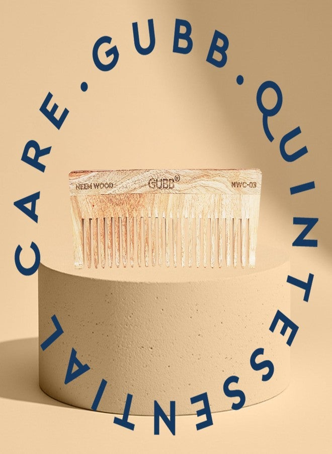GUBB Wide Teeth Neem Comb – Effortless Detangling, Frizz Control, and Shine | Ideal for Men and Women - Image 4