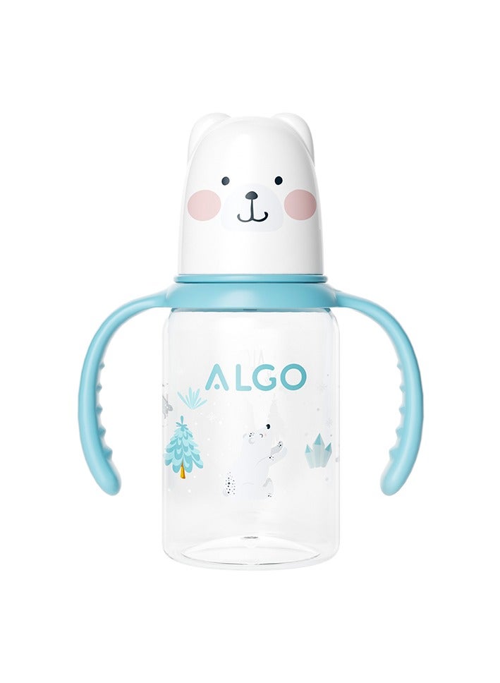 Twisoo Twisoo Baby Milk Bottle - Cute Cartoon Design, BPA-Free Anti-Colic 120ml Standard Neck PP Feeding Bottle with Leakproof Silicone Cap, Durable Baby Bottle for Easy Feeding (Blue) - Image 1