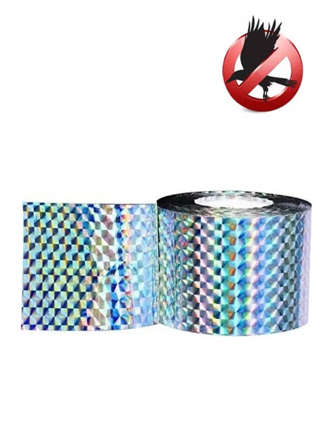 YJ Bird Repellent Deterrent Reflective Scare Tape Multicolour 4.8cm x 106meter - Image 1