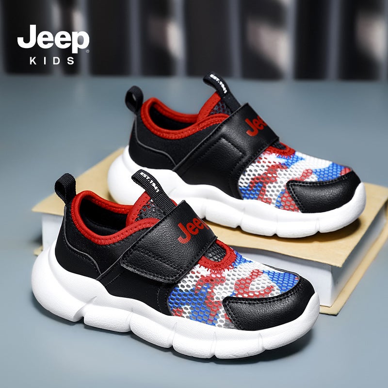 Jeep Boys' Slip-On Sneakers Boys' Single Mesh Shoes 2025 Breathable Mesh Kidsren'S Light Running Shoes - Image 4