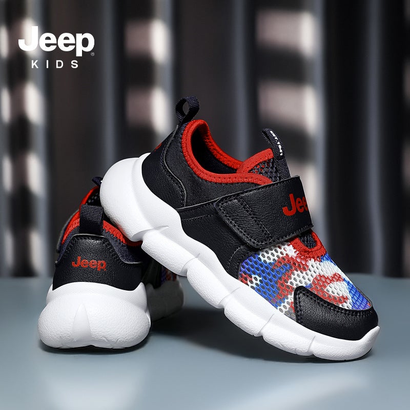 Jeep Boys' Slip-On Sneakers Boys' Single Mesh Shoes 2025 Breathable Mesh Kidsren'S Light Running Shoes - Image 5