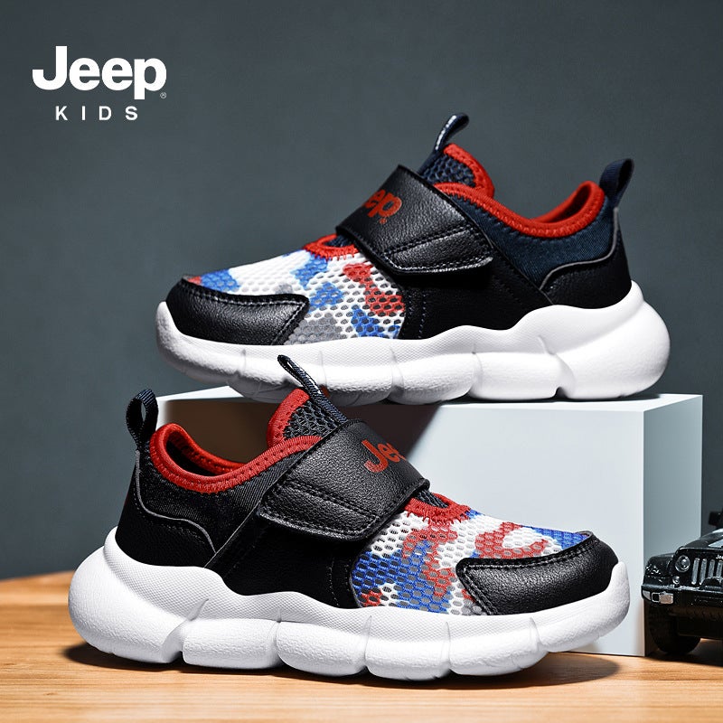 Jeep Boys' Slip-On Sneakers Boys' Single Mesh Shoes 2025 Breathable Mesh Kidsren'S Light Running Shoes - Image 3