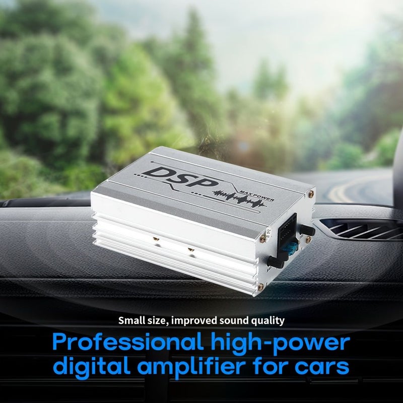 Silver 800W 4 Channel Class AB DSP Car Amplifier 50W RMS Lossless Audio Processor - Image 4