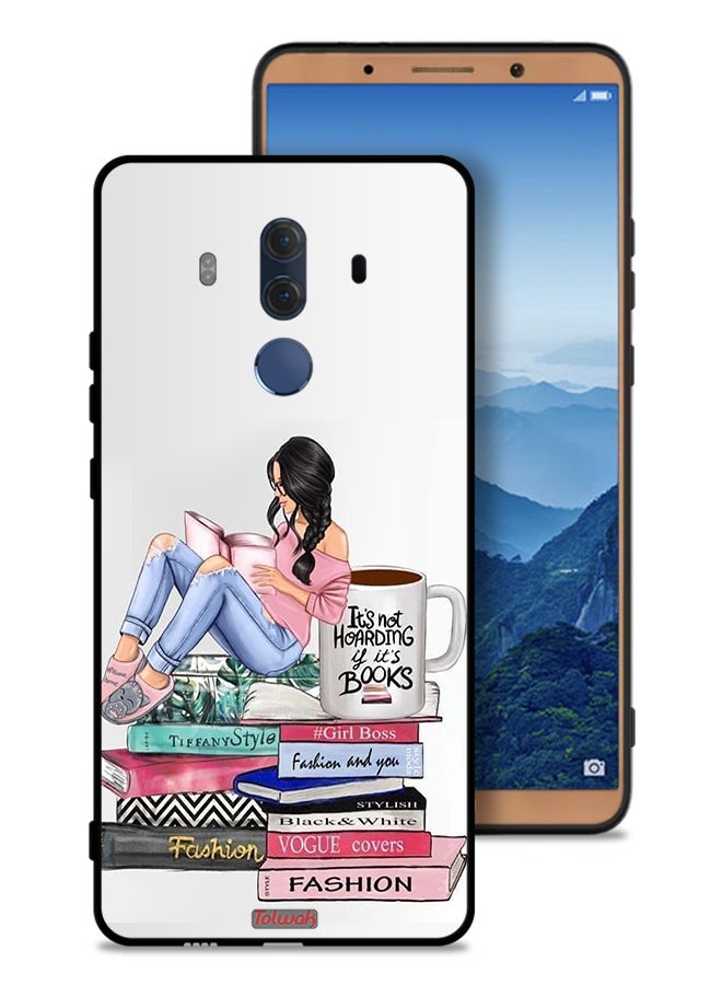 Tolwak Huawei Mate 10 Pro Protective Case Cover Girl And Fashion Books Art - Image 1
