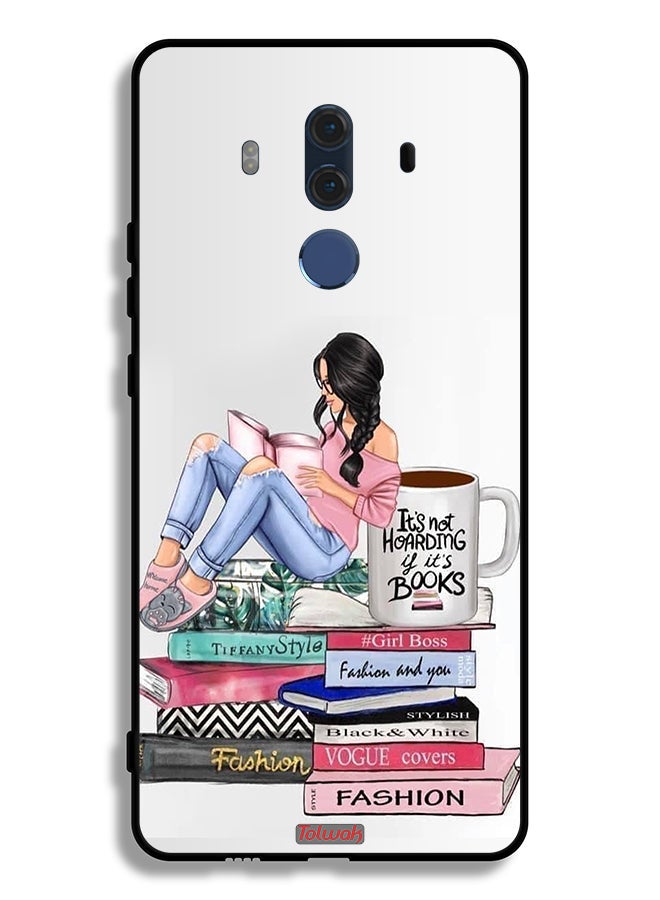 Tolwak Huawei Mate 10 Pro Protective Case Cover Girl And Fashion Books Art - Image 2