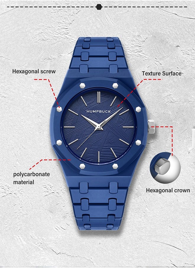 HUMPBUCK - Plastic Watch Lightweight Polycarbonate Waterproof Wristwatch for Men & Women Minimalist Casual Design - Image 1
