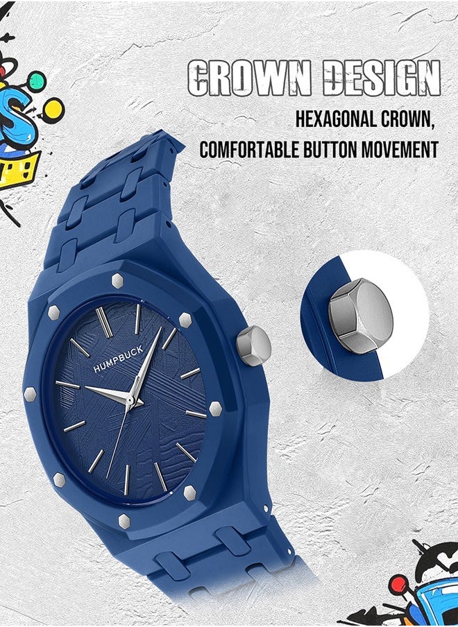 HUMPBUCK - Plastic Watch Lightweight Polycarbonate Waterproof Wristwatch for Men & Women Minimalist Casual Design - Image 1