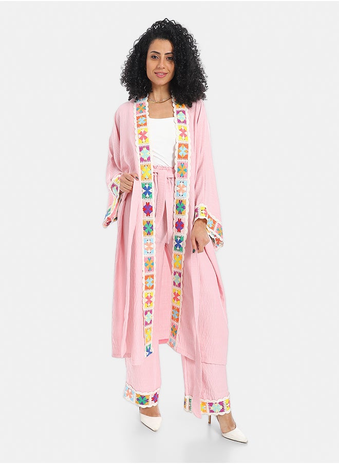Red Circle Women's plain kimono suit  - Image 1
