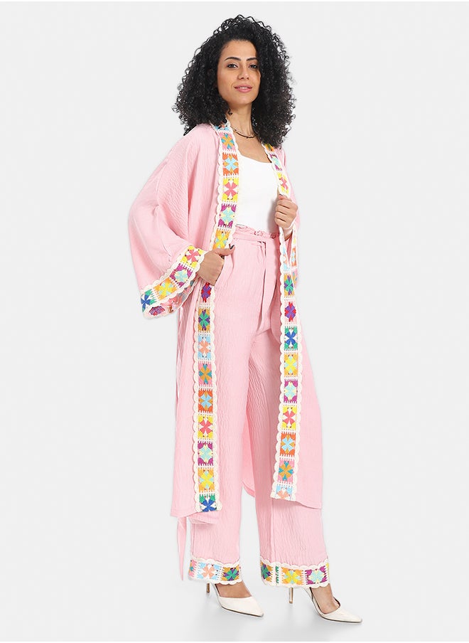 Red Circle Women's plain kimono suit  - Image 2