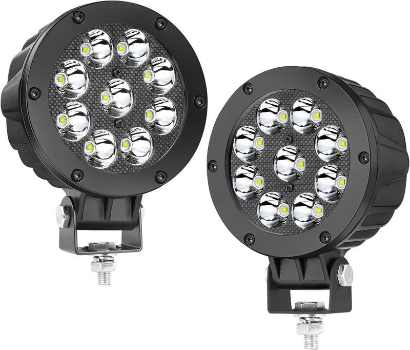 AKD Part 5 Inch 90W Round Spot LED Off Road Lights - 9000LM Fog Lights for Trucks, SUVs, ATVs, and More - Image 1