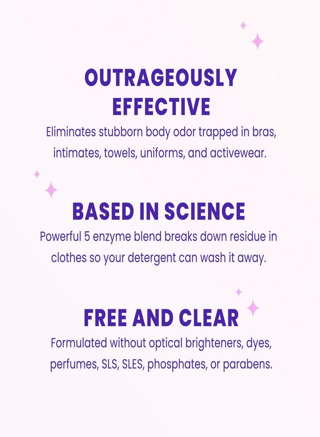 Lume Laundry Stink Eraser - Detergent Booster & Sink Soak - Eliminates Body Odor In Clothes - Odor Blasting Enzyme Blend - Makes Your Detergent Work Better - Free And Clear - 8 fluid ounces (2 Pack) - Image 4