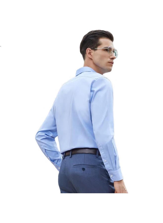 Youngor Men'S Shirt All-Season Style, Casual Formal Shirt For Young Men, Gldp16384Ija, Light Blue, Size 41 - Image 1