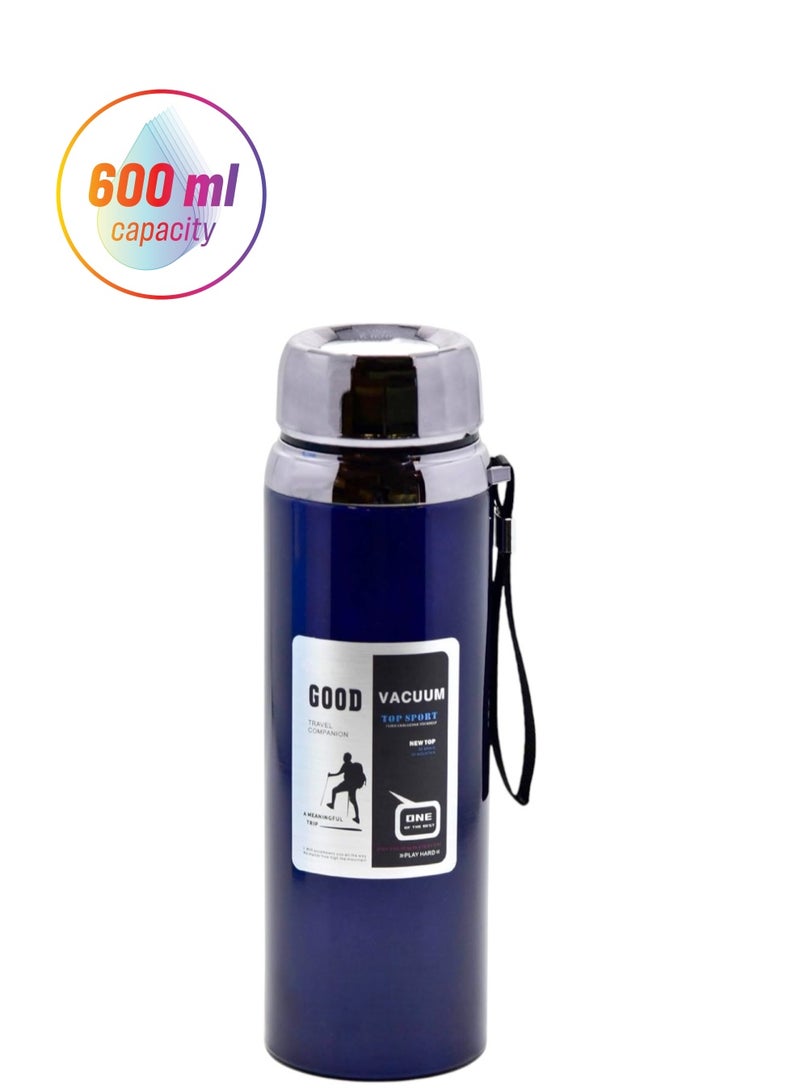 Toy Box Stainless Steel Standard Mouth Water Bottle with Flex Cap and Double-Wall Vacuum Insulation for Men Women Kids -600ml - Image 1