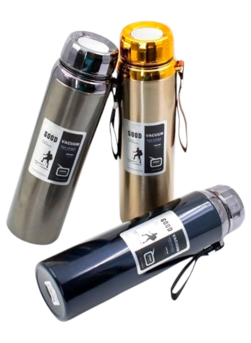 Toy Box Stainless Steel Standard Mouth Water Bottle with Flex Cap and Double-Wall Vacuum Insulation for Men Women Kids -600ml - Image 4