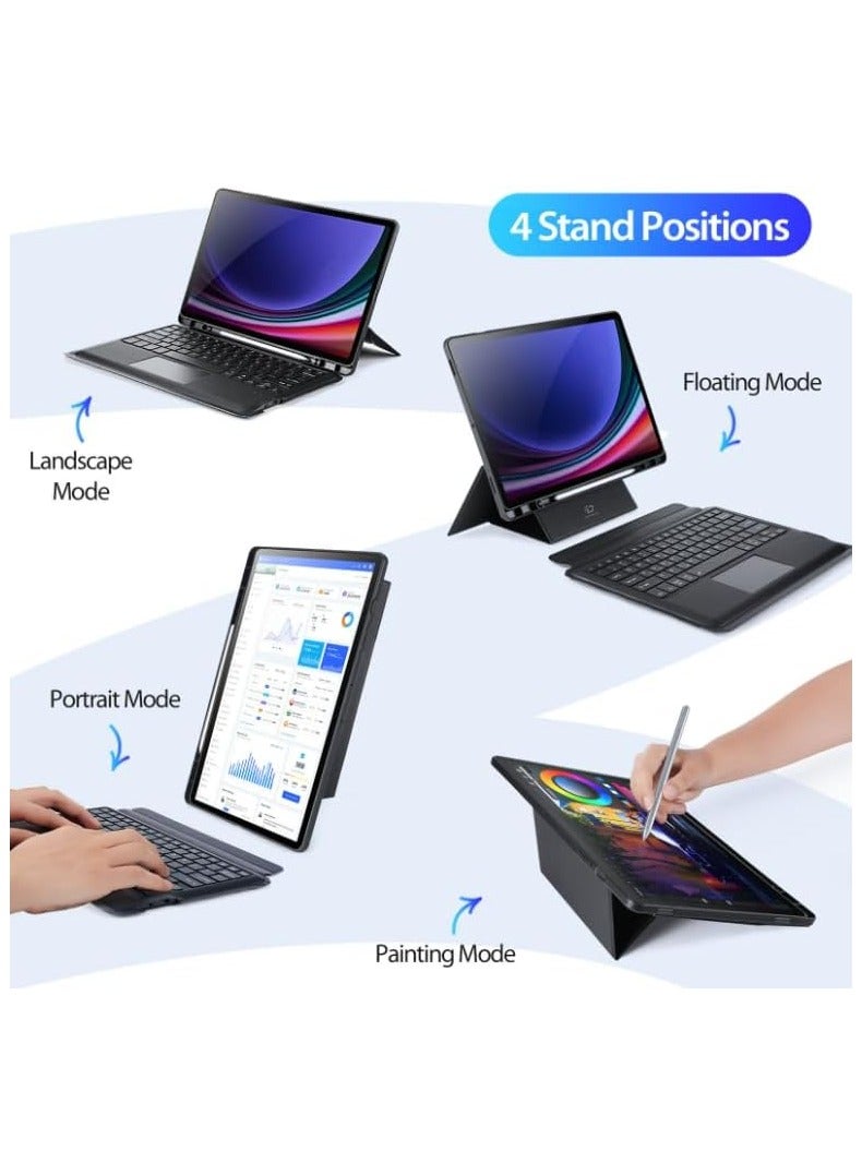 Trackpad Keyboard Compatible with Samsung Tab A9 Plus (X210/X215/X216) Detachable Magic Keyboard Case With Pencil Holder For Galaxy Tab A9+ - Image 4