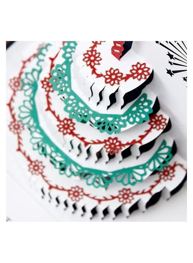 3D Birthday Cards, Play Music Warm LED Light Birthday Cake Card, Music Greeting Cards Gift for Women Mom Wife Sister Girl - Image 4